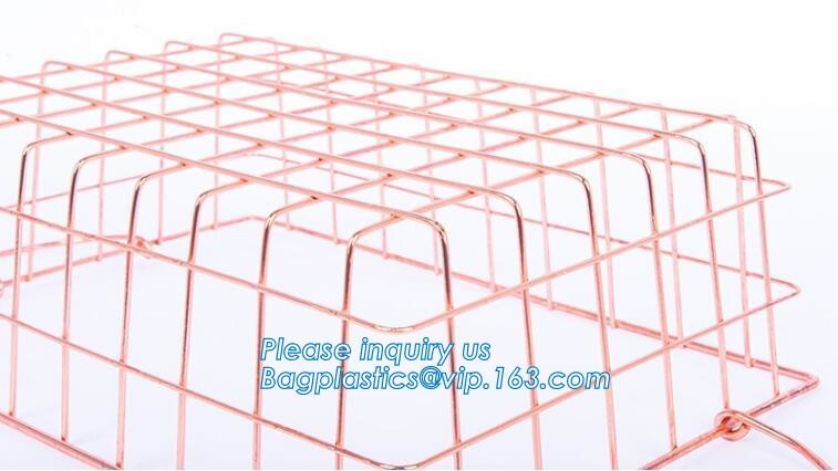 Wholesale china trade decorative laundry metal wire material storage basket, Storage Metal Wire Fruit Basket hanging wir