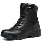 Black Tactical Safety Shoes Winter Breathable Safety Boots High Top