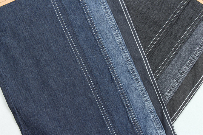 5 Onces 100% Cotton Indigo Blue Rigid Denim Jeans Fabric For Shirts