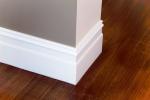 Wooden Look Foam PVC Trim Board , Vinyl Cabinet Skirting Board