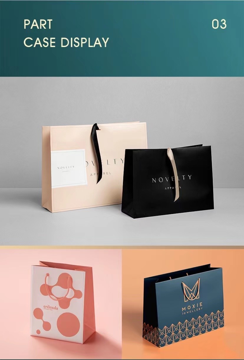 ODM Grapefruit Color Paper Garment Bags Custom Printed Paper Take Out Bags