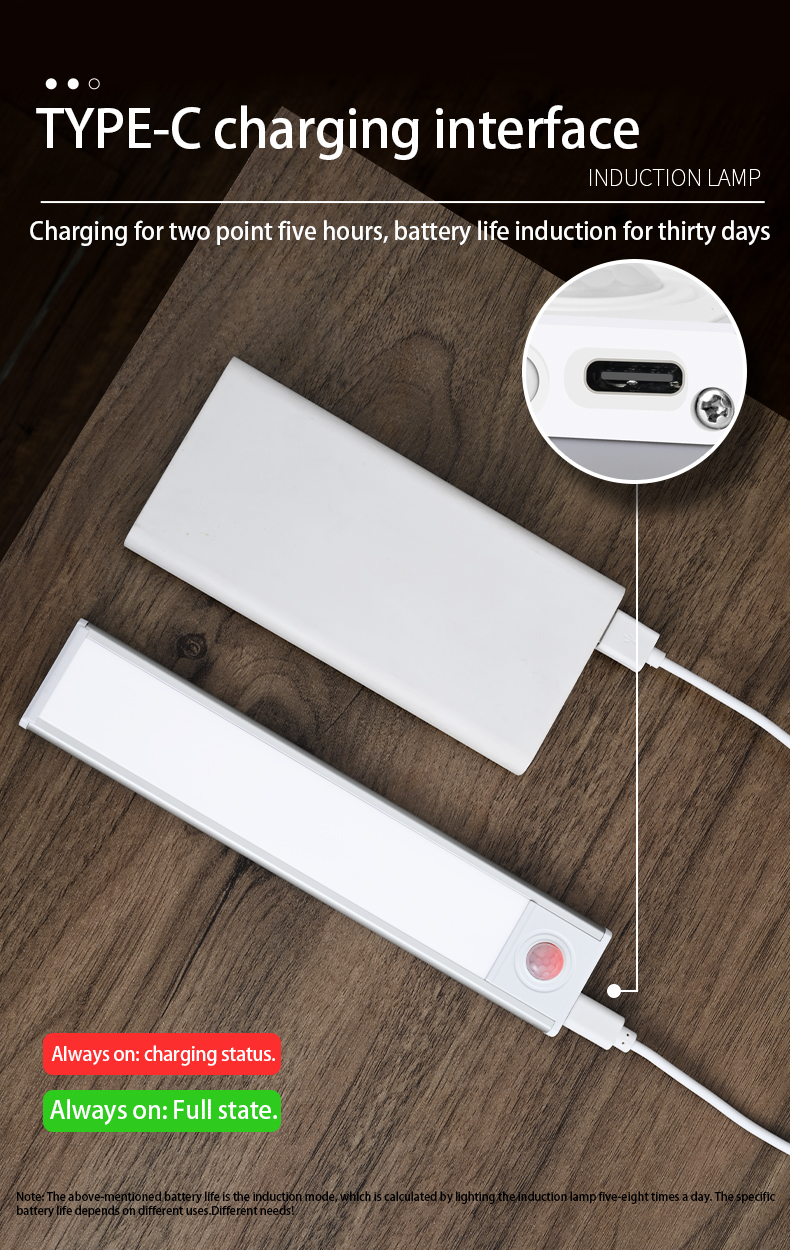 Stick-anywhere 3.7V Modern 80 Indoor Motion Sensor Led Lights with DC5V Input Voltage