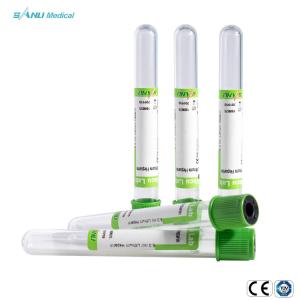 Quality 13x100mm Plastic Blood Collection Tubes Green Top Lithium Heparin Additive wholesale