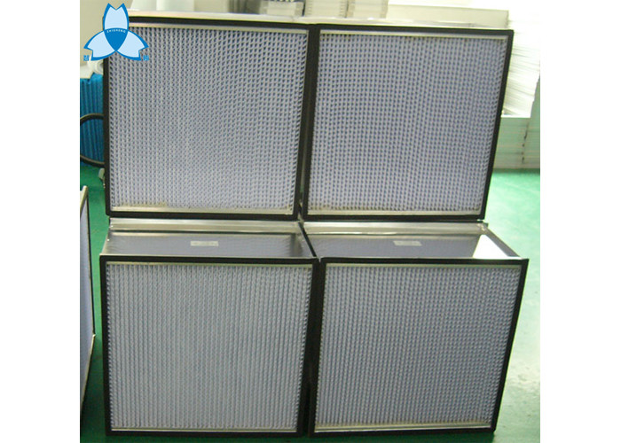 High Efficiency H13 Hepa Filter , Hepa Filter Deep Pleated Separator 610x610x220mm