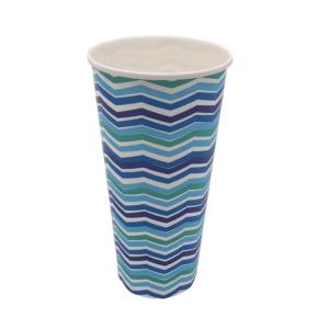 Quality PE Free Disposable Cold Coffee Cups Aqueous Coating Water Based 22 Oz Paper Cup wholesale