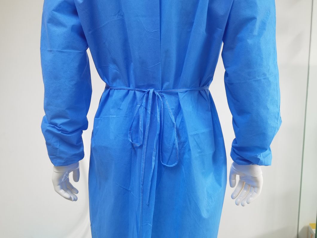 SMS Nonwoven Fabric Visit Gown Waterproof Anti-Static Disposable Isolation Gown