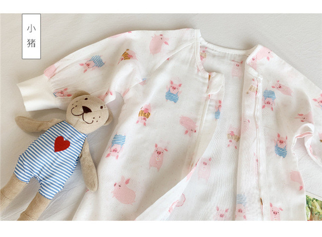 Natural Printing Healthy Muslin Baby Sleeping Bags Zero Formaldehyde Baby Sack