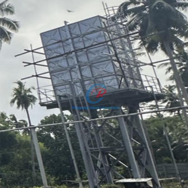 Pre Assembled Galvanized Steel Water Tank Quick Installation Steel Structure