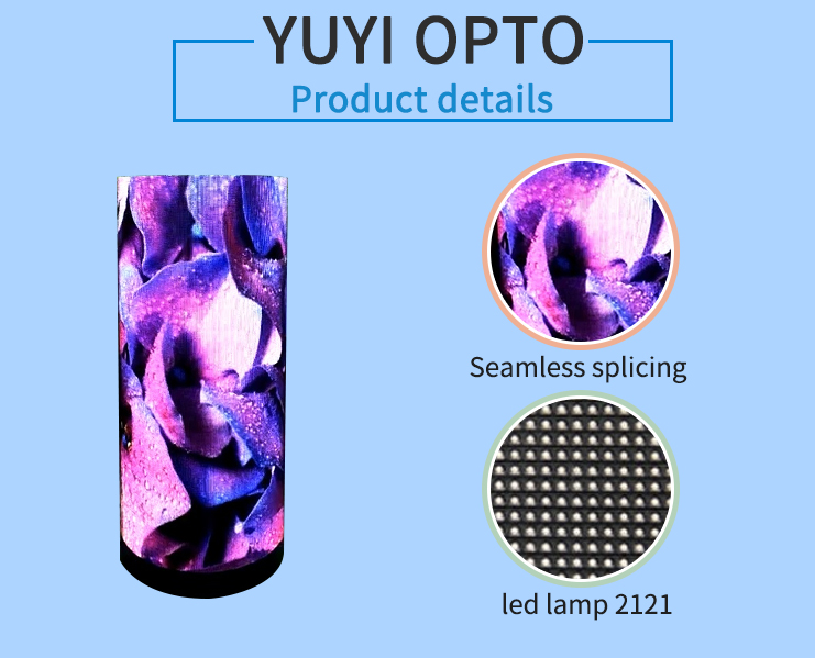 1500cd/Sqm P2 Flexible LED Display Module , Indoor Flexible LED Panel Screen Display