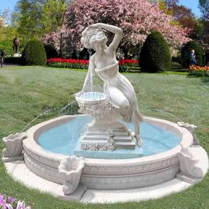 Quality Stone Fountain Carved Marble Water Fountain for Garden Outdoor wholesale