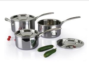 Quality 3Pcs 3-ply stainless steel cookware set SHCY-3010 wholesale
