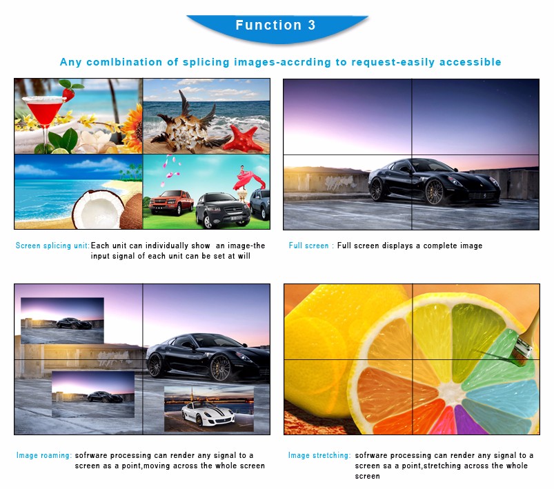 Supermarket Mall Touch Screen Wall Display , Full HD Digital Signage Lcd Video Display