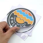 Deboss Biodegradable Adhesive Label Sticker Die Cut Vinyl Printing PVC CMYK