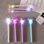 4pcs Set Heat Sensitive Erasable Ink Plastic Gel Light Pen for Trending Cartoon