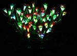 Solar LED 4 heads lily flower lights Lawn Lamp Outdoor Colorful Lamp can be