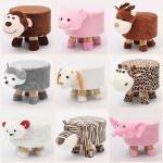 High Quality Modern Style Wooden Stools Cute Animal Shape Small Chair Solid Wood