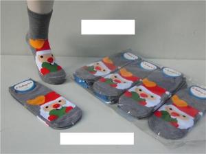 Quality Anti-pilling lovely cartoon christmas design winter breathable cotton socks for women wholesale
