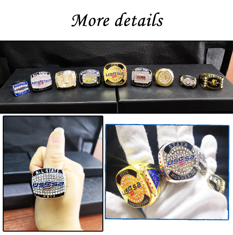 Gold Plated Customized Championship Ring , Basketball Fantasy Championship Ring