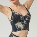 Plus Size High Impact Sports Bras For Big Bust Tie Die Wireless Multicolor