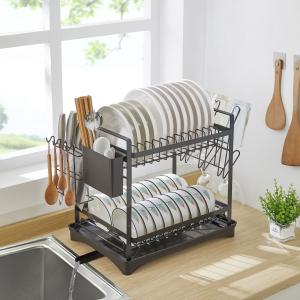 Quality 2 Layers Removable L38.5cm Steel Kitchen Basket Rack wholesale