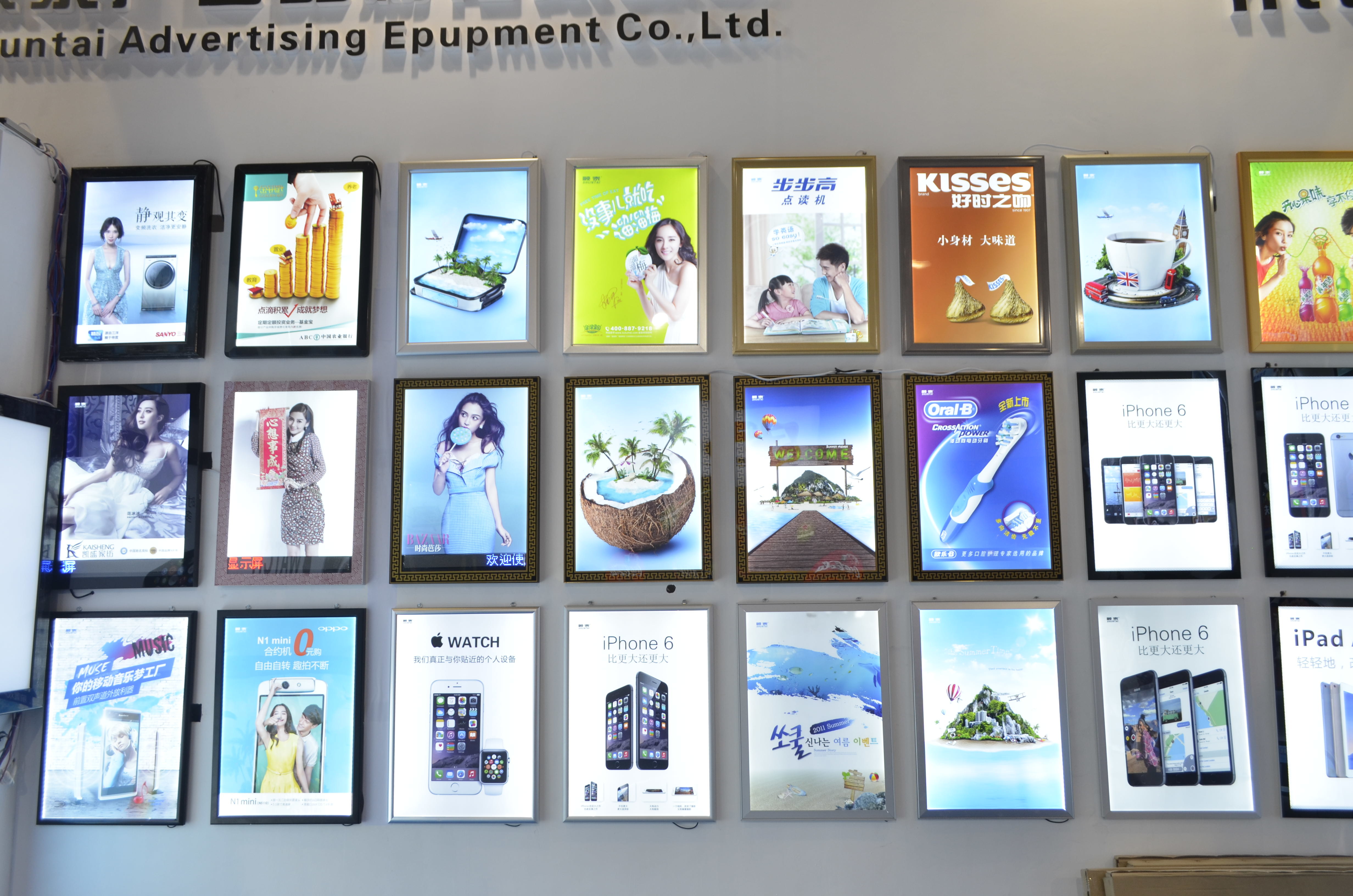 Snap Frame LED Advertising Light Box Super Slim Wall Mount LED Display Panel
