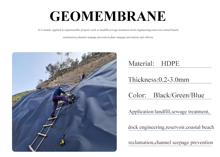 1mm 1.5mm HDPE Geomembrane Liner for Shrimp Pond Aquafarm After-sale Service Included