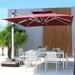 Outdoor Umbrella Patio Aluminium Garden Parasol Beach Umbrella with Mail
