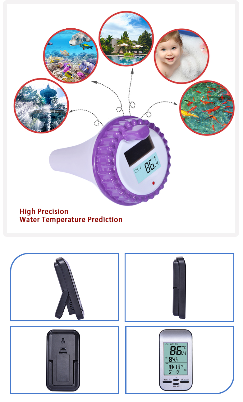 Wireless Solar Floating Water Thermometer For Elderly And Children Supply Voltage