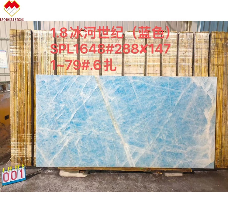 Modern Floor Revolution Translucent Blue Jade Onyx Stone Tiles for Wall and Floor