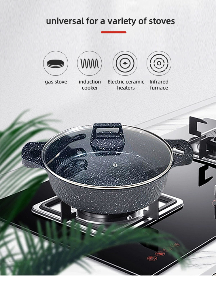 Multifunction 10pcs Black / White Cooking Pot Set Aluminum Non Stick
