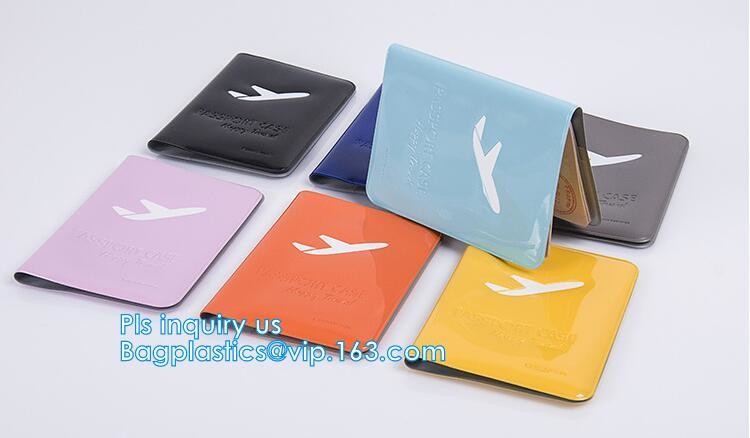 Promotional Customized color PVC travel Passport Cover, Ticket Holder Travel Plastic Pvc Passport Cover, Eco-friendly pv