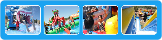 Floating Inflatable Water Parks , Giant 0.9mm Inflatable Water Toys For Hire