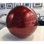 30CM/12 Inch Red Gazing Hollow Metal Balls Globe Mirror , Stainless Steel Sphere