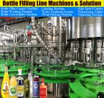 SGS Certified 10000BPH Glass Bottle Juice Filling Machine automatic tree in one