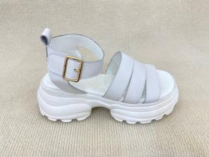 Quality Heightening White Platform Sandals With Line Belt For Beach Open Toe wholesale