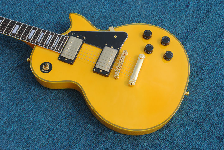 Dark yellow LP Custom Electric Guitar, lp guitar direct from factory All color are Available, Some countries Free Shippi