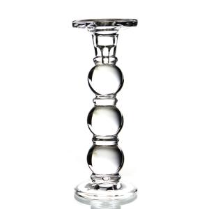 Quality Long Stem 24cm Height Glass Votive Candle Holders Clear For Table wholesale