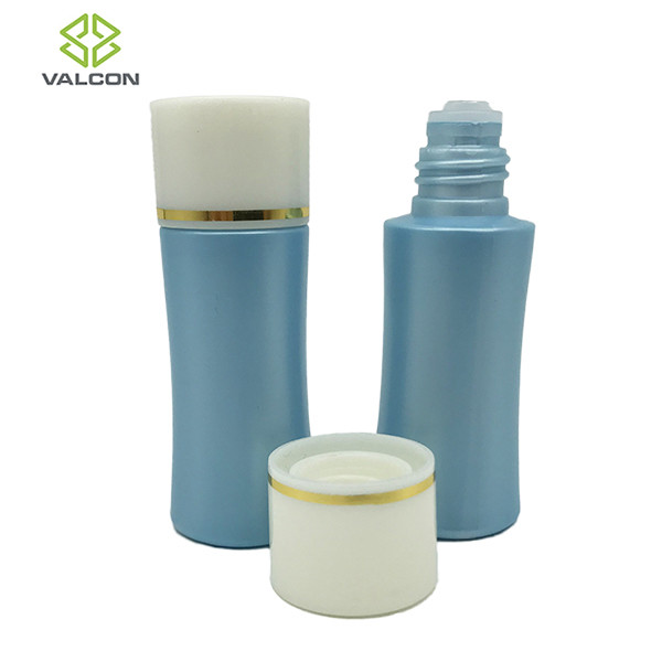 Blue Plastic Lotion Bottles , Custom Plastic Bottles Transparent Screw Cap