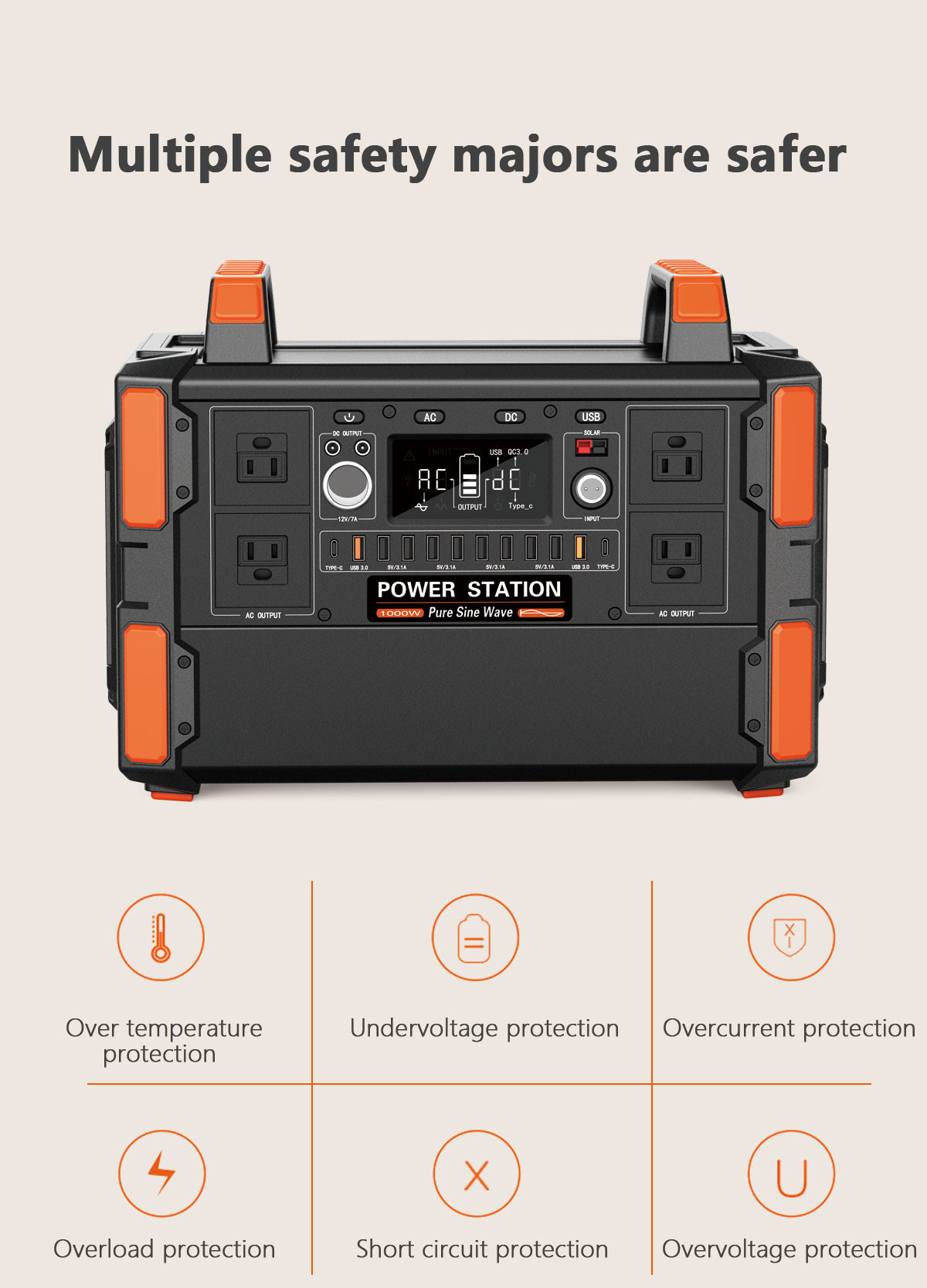 Solar Generator200w 300w 600w 1200w 2500w Outdoor Bank Portable Solar Lifepo4 Portable Power Station