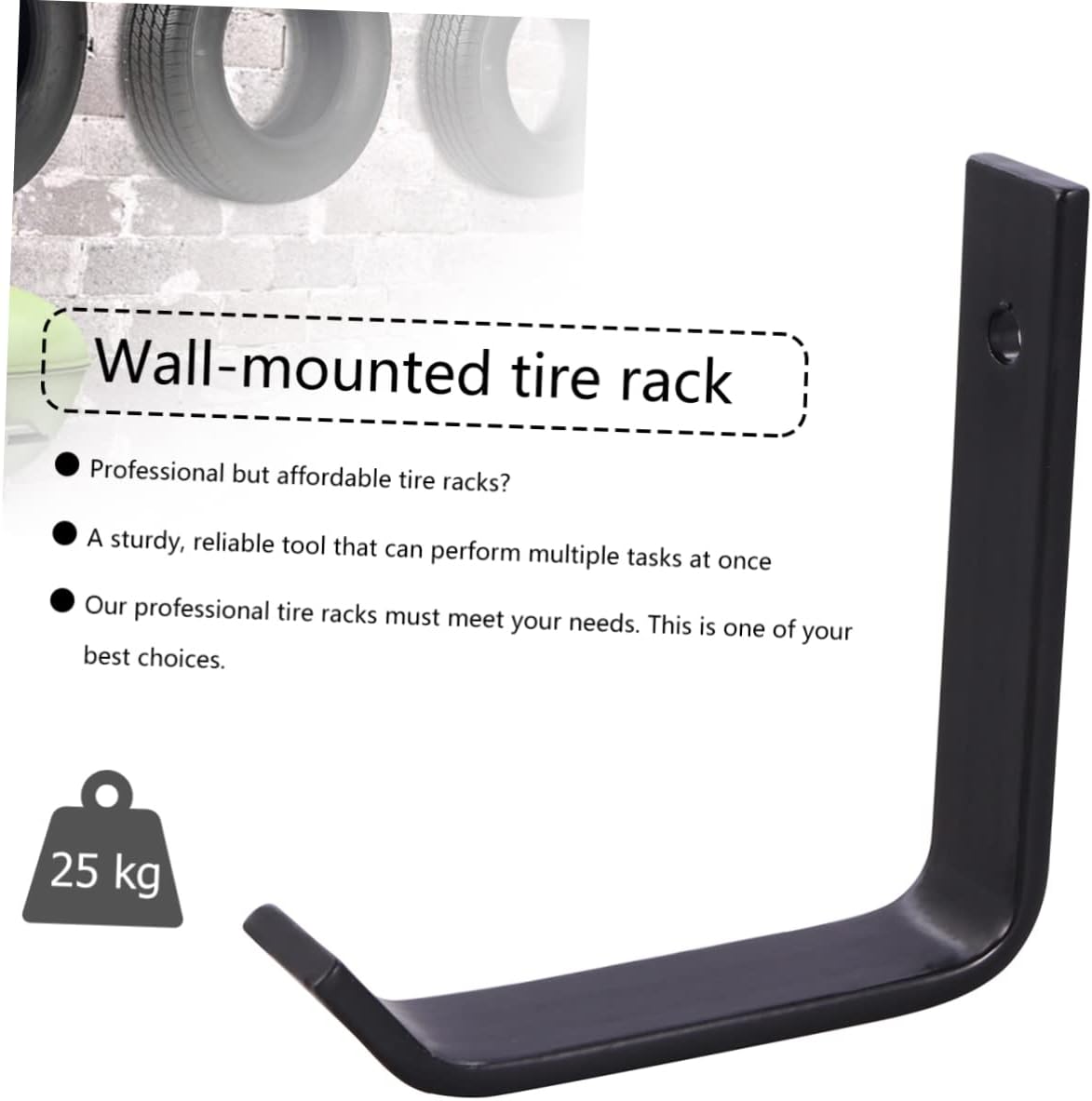 Nonstandard High Carbon Steel Automobile Tire Rack Hanging Tyre Stand for Wall Mount