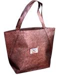 Non Woven Fabric Crocodile Veins Reusable Carrier Bags With Woven Patch Logo