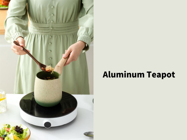 30cm Aluminum Non Stick Teapot With Removable Handle And Induction Base