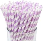 Orange And White Striped Paper Straws