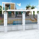 Commercial Aluminum Railing Balusters Slat Fence Pickets Black Customized