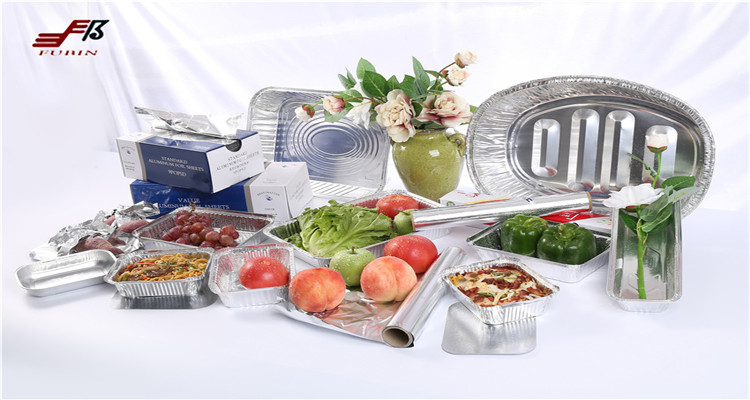 Hot sell almunium foil Hotel restaurant Foil Box Disposable Airline almunium Foil Container For Food alufoil