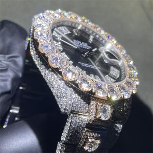 Quality 30 Carats Moissanite Bust Down Watch Lab Diamond Watch Mechanical Lab Diamond wholesale