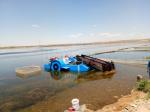 Blue 7CBM River Water Cleaning Machine Cutter Pond Weed Harvester Mowing