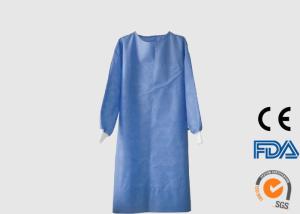Quality CE Certificate Medical Isolation Gowns , Blue Disposable Aprons 120*140cm wholesale