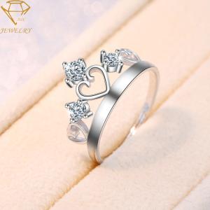 Quality AAA Cubic Zirconia Personalized Rings Crown Shape Queen wholesale