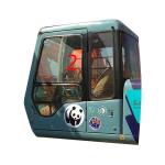 Green Tempered Hitachi Excavator Cab Glass Left Excavator Door Window Replacemen